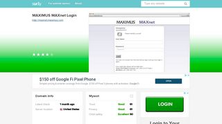 maxnet.maximus.com - MAXIMUS MAXnet Login - MAXnet MAXIMUS