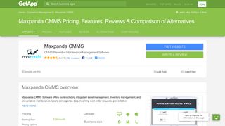 Maxpanda CMMS Pricing, Features, Reviews & Comparison of ...