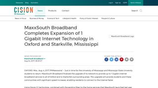 MaxxSouth Broadband Completes Expansion of 1 Gigabit Internet ...
