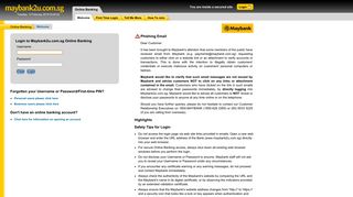 Welcome to Maybank2u.com.sg (Online Banking)