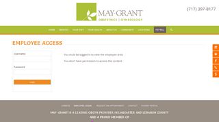 Employee Login - May-Grant | Lancaster & Lebanon County Pa ObGyn