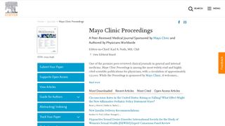 Mayo Clinic Proceedings - Journal - Elsevier