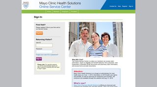 Sign In - Mayo Clinic Health Solutions