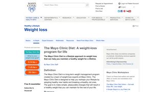 The Mayo Clinic Diet: A weight-loss program for life - Mayo Clinic