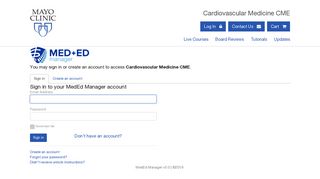 Log In - Cardiovascular Medicine CME - Mayo Clinic
