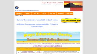 Online Courses - Welcome to Mayo Education Centre