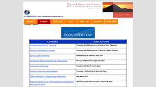 Primary Courses - Welcome to Mayo Education Centre