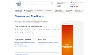 Diseases and Conditions - Mayo Clinic