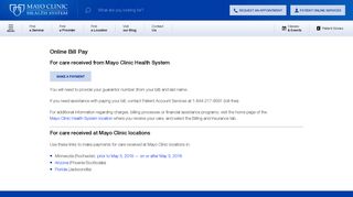 Online Bill Pay - Mayo Clinic Health System