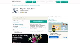 Mayville State Bank - 3 Locations, Hours, Phone Numbers …