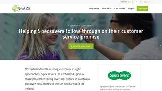 Specsavers - UK Maze Feedback