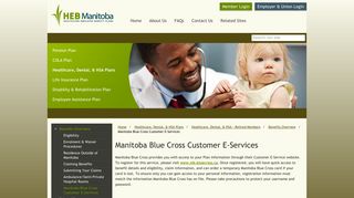 Manitoba Blue Cross Customer E-Services - HEB Manitoba