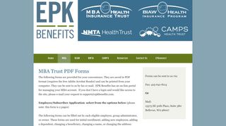 MBA PDF Forms | EPK & Associates – Association Health Plan ...