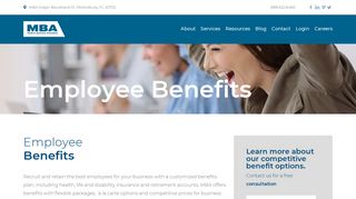 Employee Benefits — Custom Insurance and Retirement Accounts | MBA