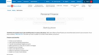 Bank by Phone - 888-340-2265 | Personal Banking | BMO Harris Bank