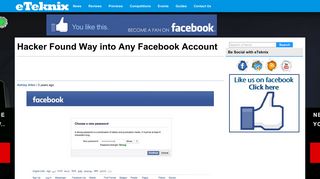 Hacker Found Way into Any Facebook Account | eTeknix