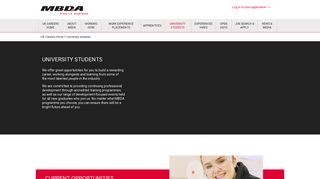 MBDA Careers :: University students
