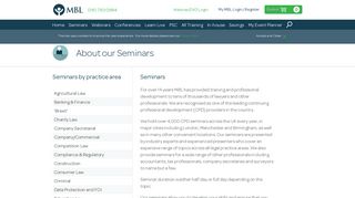 Our Seminars with Industry Experts | MBL Seminars