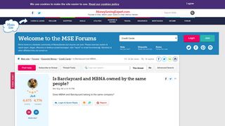 Is Barclaycard and MBNA owned by the same people ...