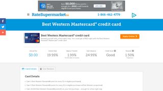 Best Western Mastercard® credit card - RateSupermarket