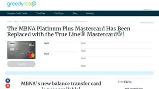 Best Balance Transfer Credit Card Canada: The 0% MBNA Platinum ...