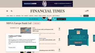 MBNA Europe Bank Ltd | Financial Times