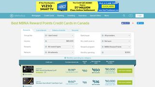 Best MBNA Reward Points Credit Cards in Canada - Apply Online ...