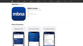 MBNA Canada on the App Store - iTunes - Apple