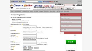 cinema.com.my: Members Registration - Cinema Online