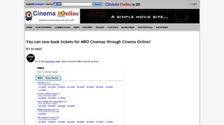 Cinema Online: MBO Cinemas Ticket Booking
