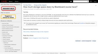 How much storage space does my Blackboard course have? - Find ...