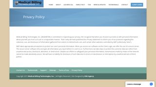 Privacy Policy | Medical Billing Technologies, Inc. | Medical Billing ...
