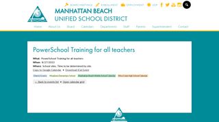 PowerSchool Training for all teachers | Manhattan Beach Unified ...