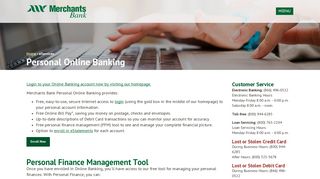 Online Banking | eServices | Merchants Bank