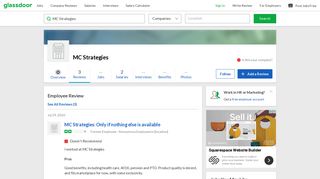 MC Strategies - MC Strategies: Only if nothing else is available ...