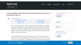 Find Company Master Data Using Company CIN No. in www.mca.gov ...