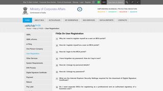 How do I register myself as a user on MCA portal?