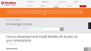 TS101278 - McAfee Consumer Support
