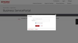 Log In - McAfee Support