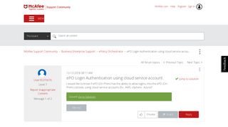 Solved: McAfee Support Community - ePO Login Authentication using ...