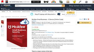 Amazon.com: McAfee Small Business - 5 Device [Online Code ...