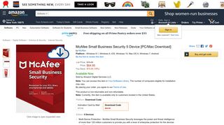 Amazon.com: McAfee Small Business Security 5 Device [PC/Mac ...