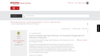 Solved: McAfee Support Community - Anyone using MxLogic Spam ...