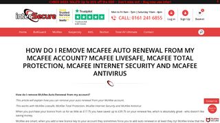 How do I remove McAfee Auto Renewal from my McAfee account ...