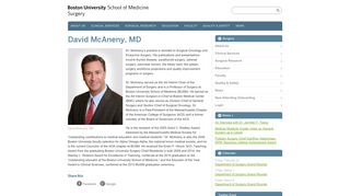 David McAneny, MD » Surgery | Boston University
