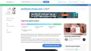Access professor.mcap.com. Log in