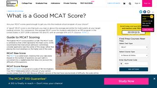 What is a Good MCAT Score? | MCAT Scores | The Princeton Review