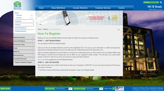 MCB Bank Pakistan | Personal | How To Register Lite