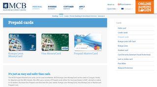 Prepaid cards - MCB Bank