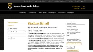 Student Email | Student Technology | Monroe Community College